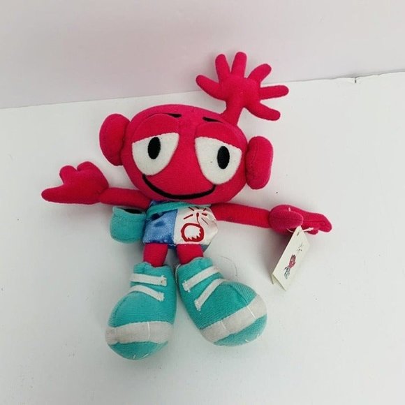 Vintage Primeco Cell Phone Pink Mascot Alien Plush Promotional 1999 Pink Toy 8" - Picture 2 of 6